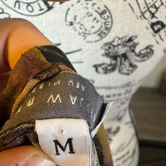 Brynn Walker Abstract Open Front Sheer Cardigan/Cover up Size M Boho Casual - Picture 6 of 8